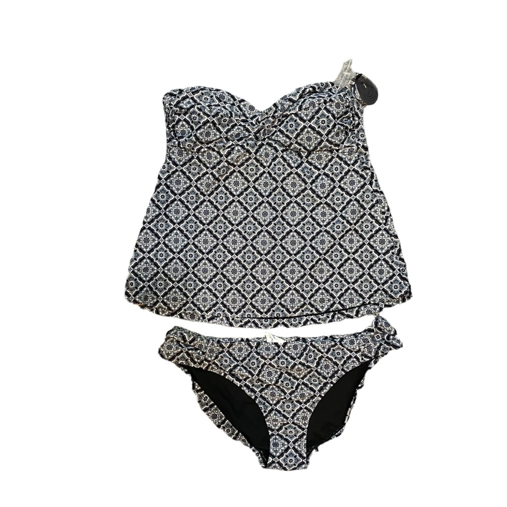 Converse One Star 2piece tubini tanking swim bathing suit black gray white print